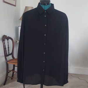 Faye Ruched Neck Blouse Long Sleeve